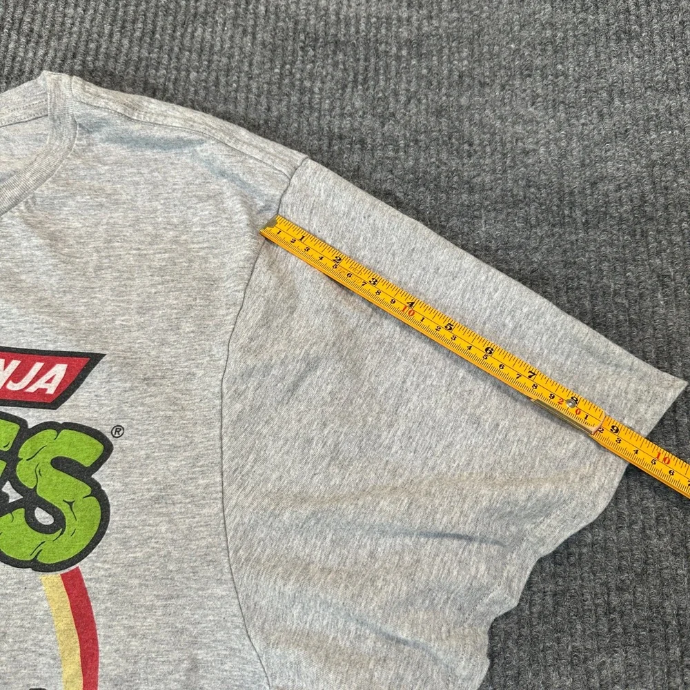 Nickelodeon Mens TMNT Graphic T Shirt 3XL Gray Cotton Blend Retro Cartoon